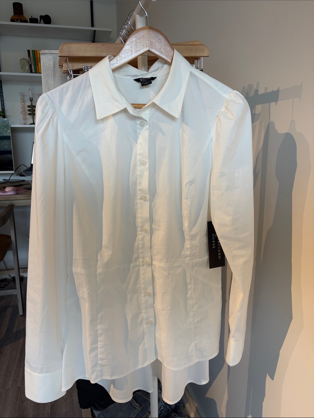 Marciano White Long-Sleeve Button Shirt